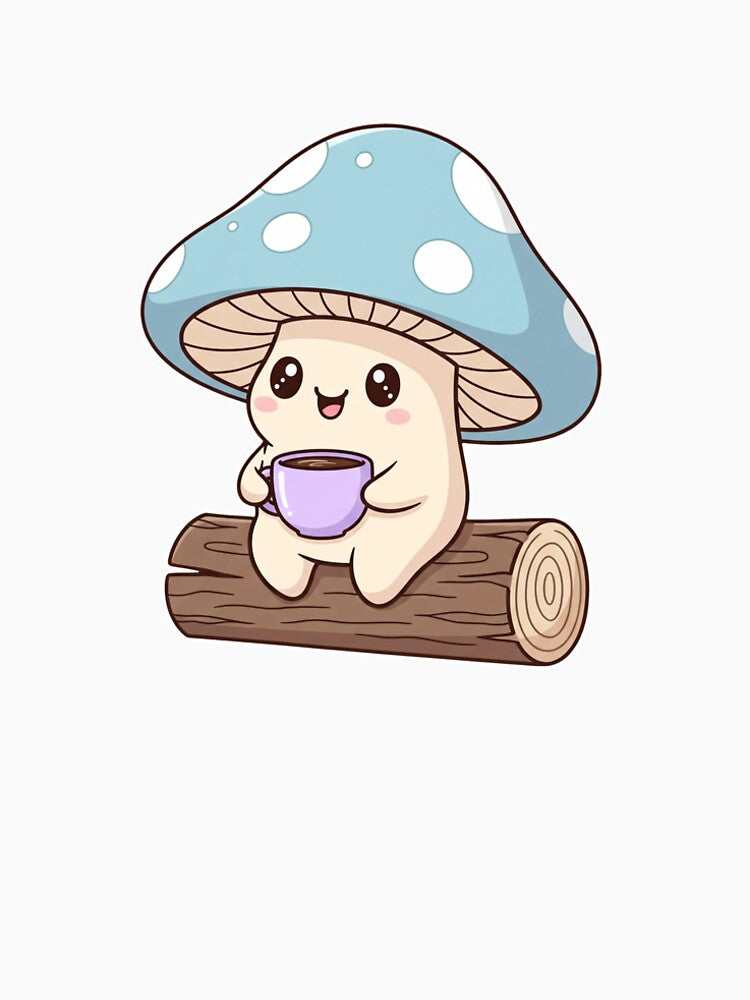 Cute Lil Blue Mushroom Teatime Sticker by RACreationz