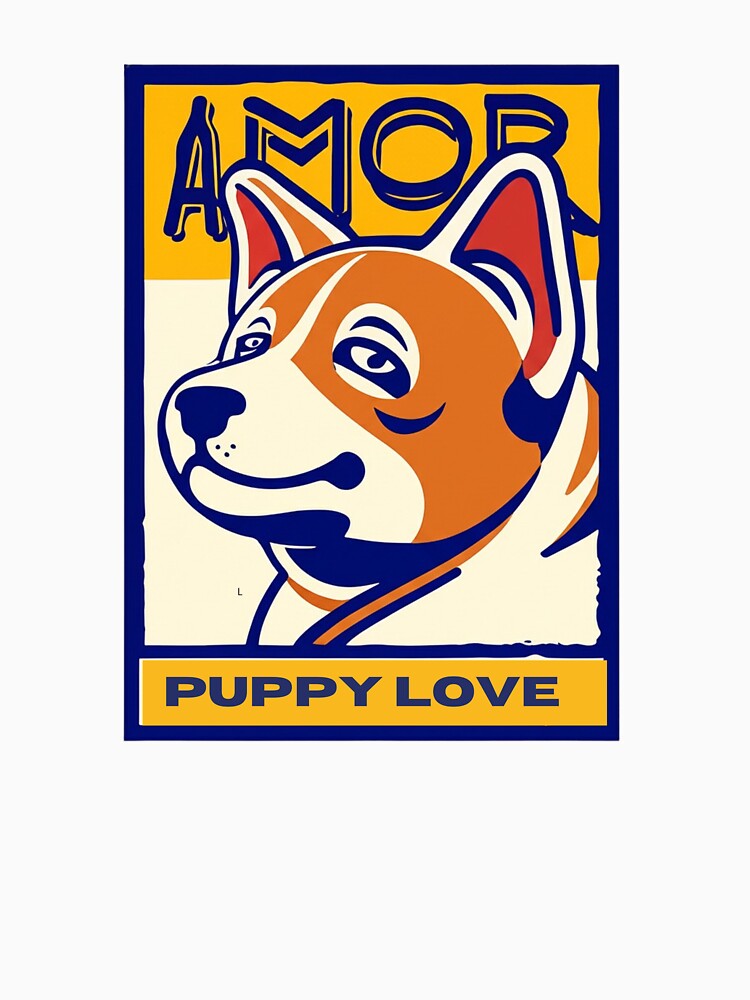 Puppy Love Retro Dog Art by SteffaArt