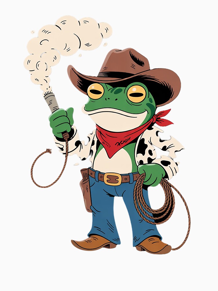 Cowboy Frog Farting Funny Meme Farts Humor Sarcastic3 by RuthGAArt