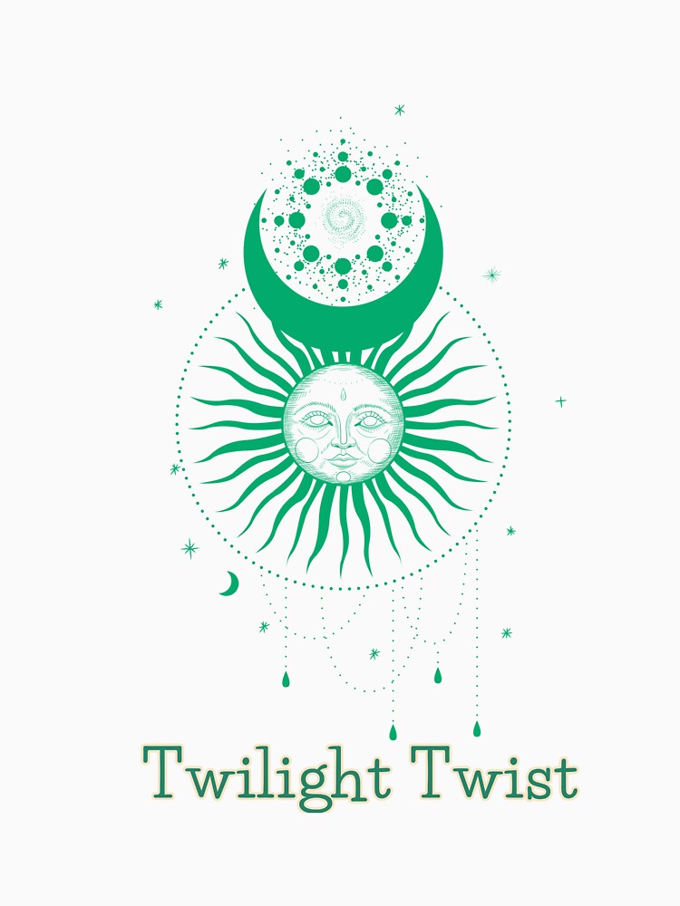 Celestial   black and    green colourful  Cute  design with moon and  sun and stars 7 by CosmicNook1