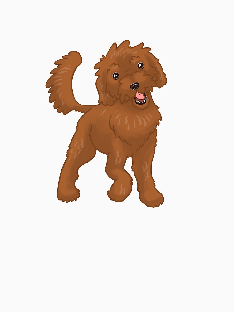 Happy Red Doodle Dog by showersnack