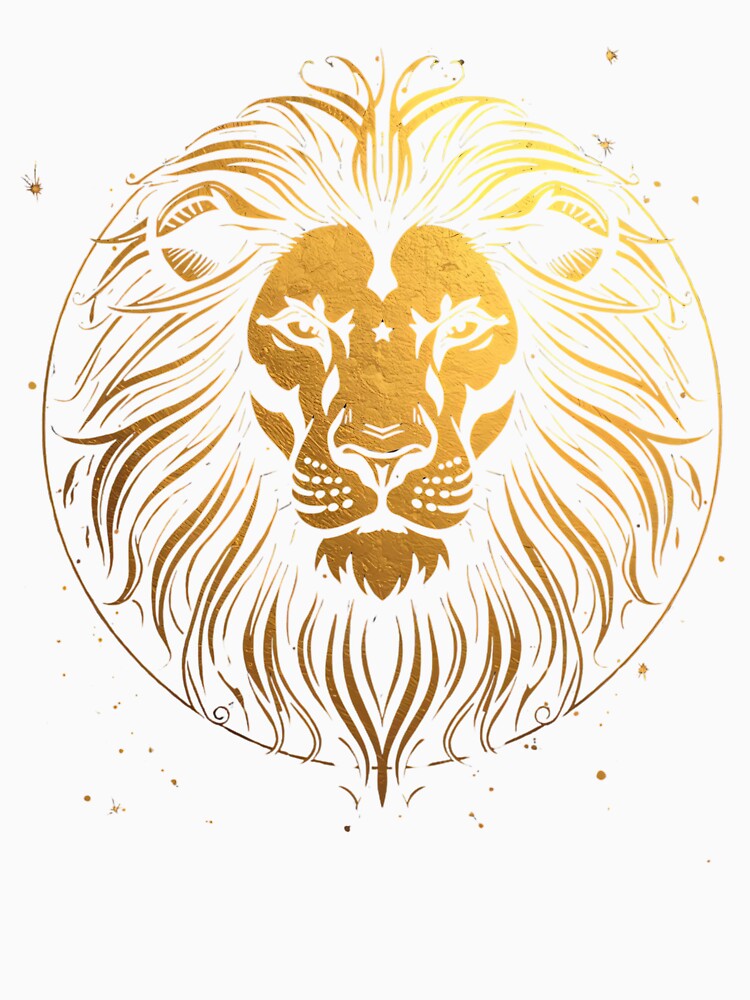 Leo Zodiac Sign – Golden Astrology Lion Design by Motosernik