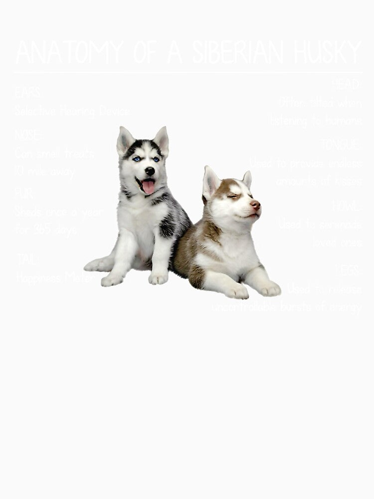 Anatomy Of A Siberian Husky Tee Funny Dog Gift Lover by NiceStore059
