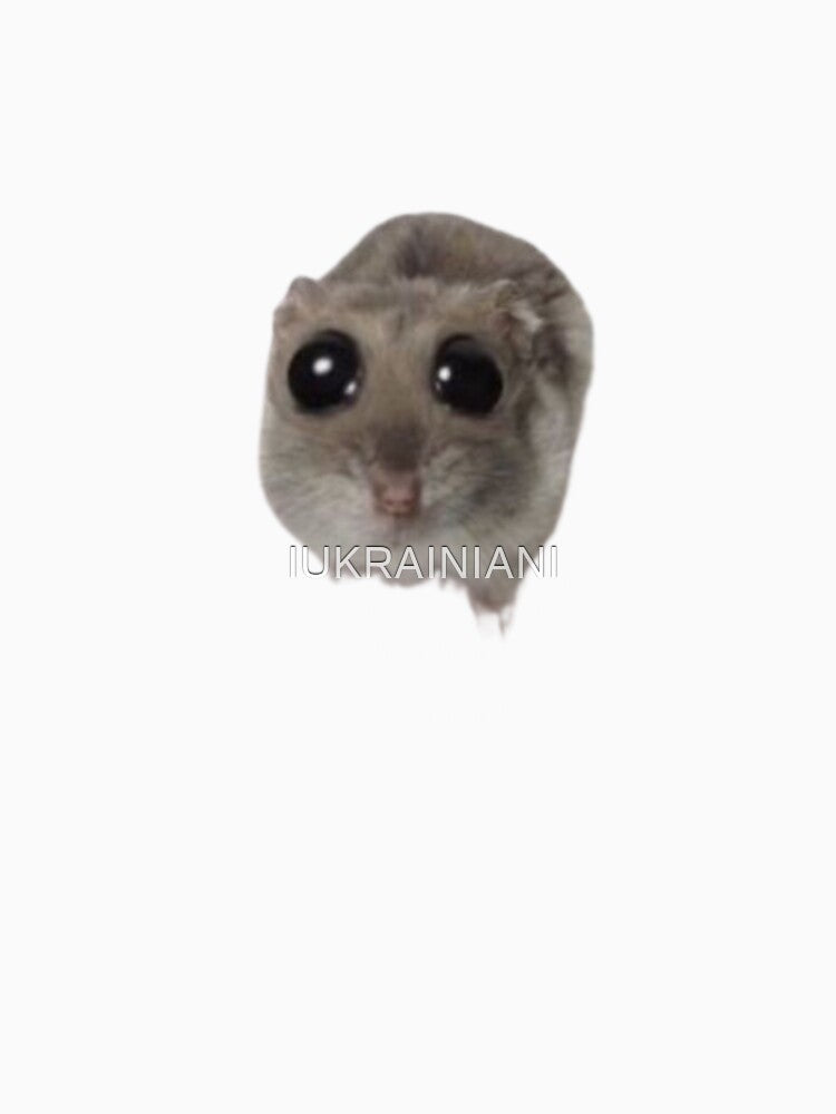 Meme hamster on t-shirt Sticker with meme hamster by IUKRAINIANI