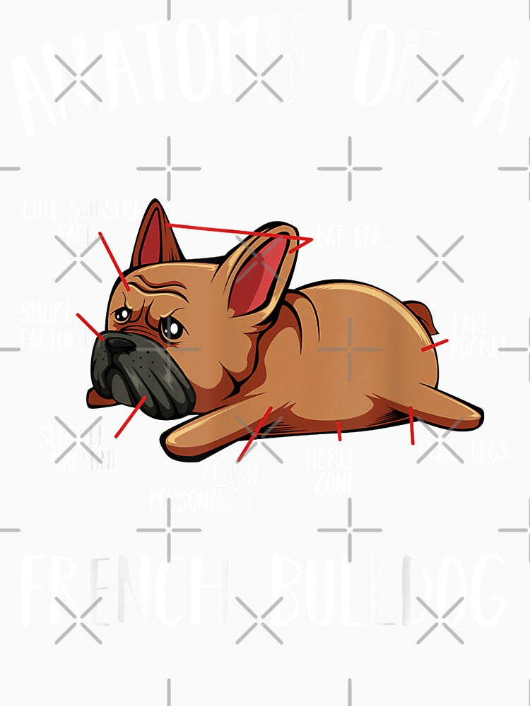 Anatomy Of A French Bulldog Frenchie Dog Love by Clintoren