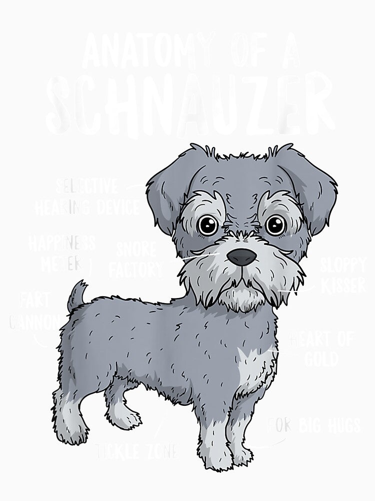 Anatomy Schnauzer Puppy Owner Funny Cute by donnagia