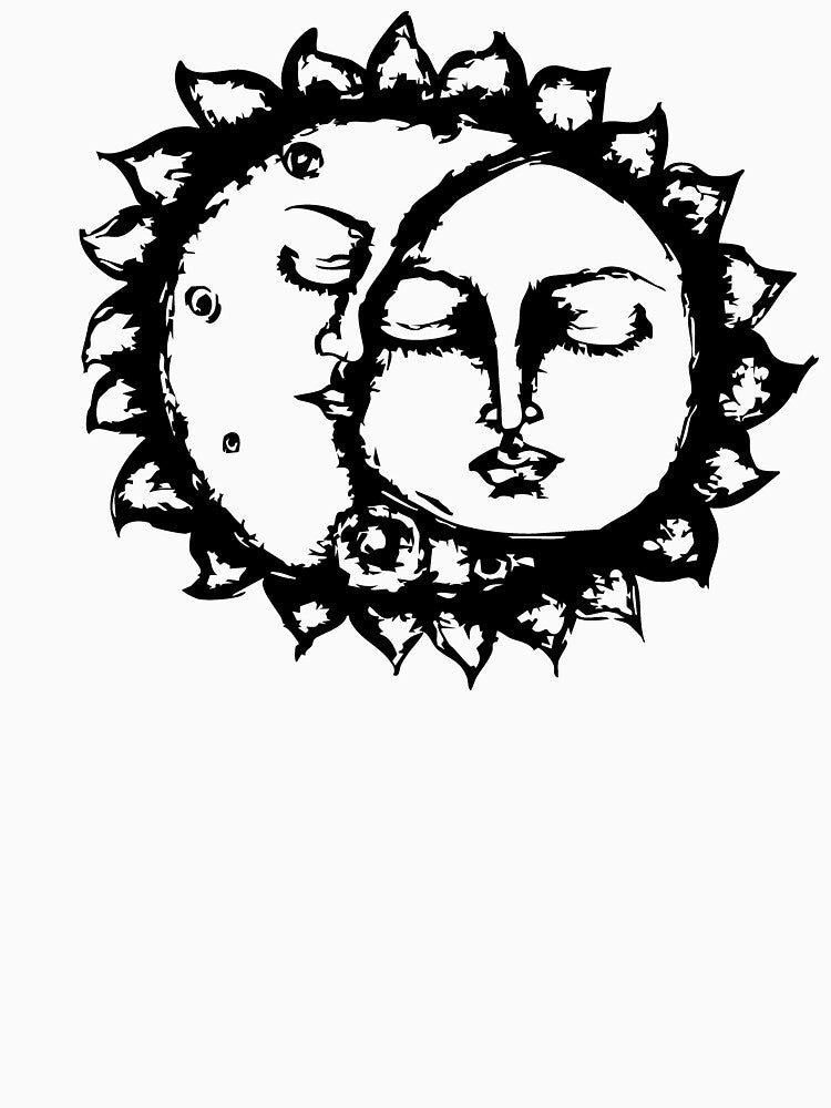 celestial art. moon and sun by Ariesbunny111