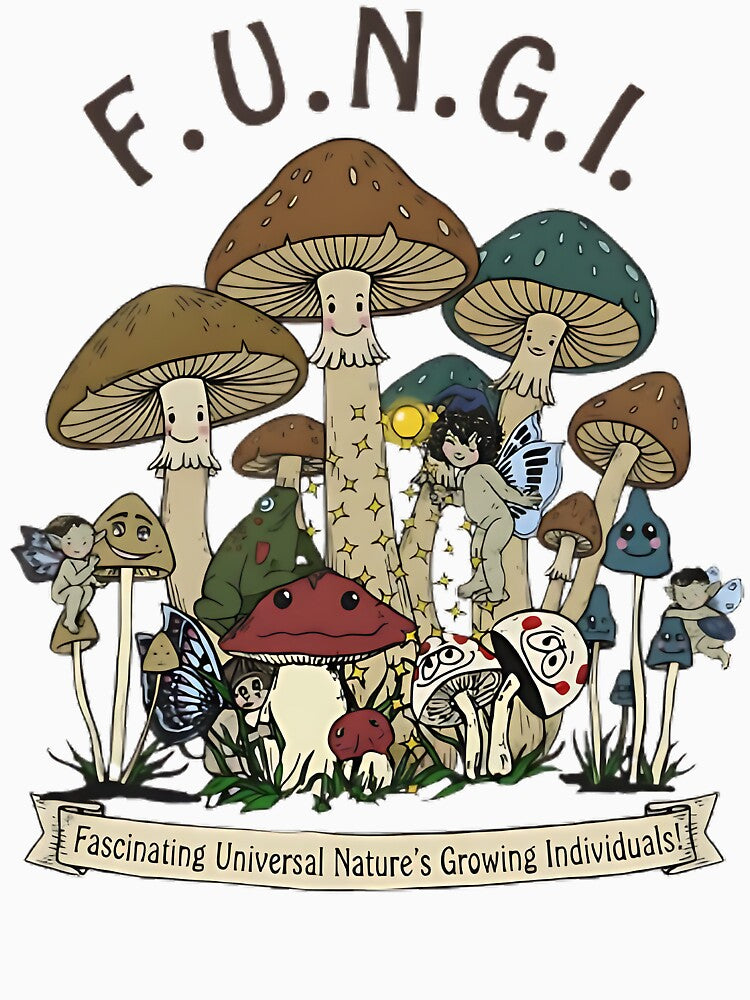 F.U.N.G.I. – Whimsical Mushrooms & Fairycore Nature Fantasy Design by JohnCookaaa