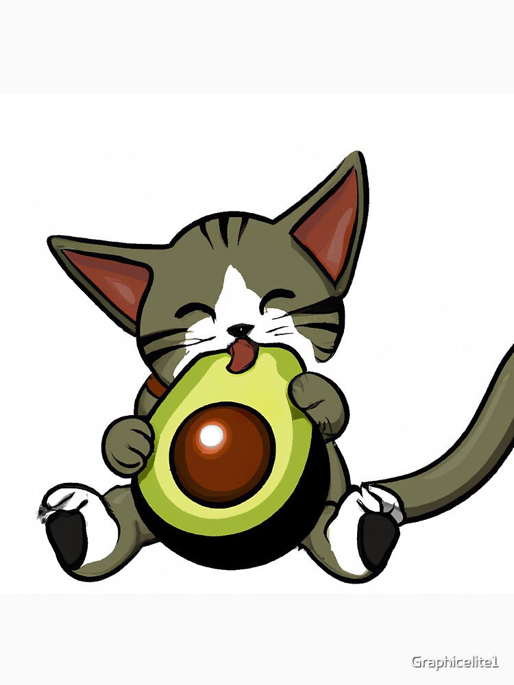 Cute Cat Avocado by Graphicelite1