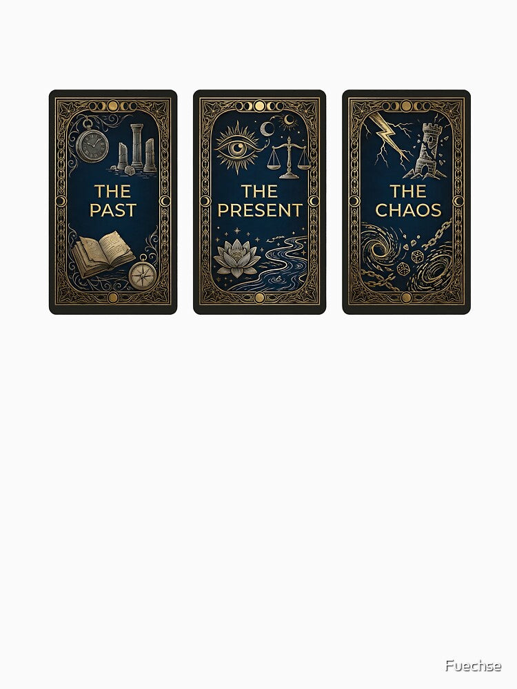 Tarot Card Set Past Present Chaos – Mystical Esoteric & Prediction Design by Fuechse