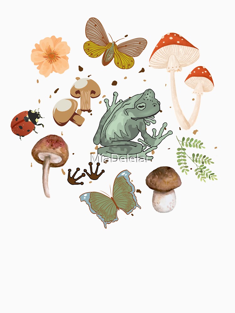 Fairycore and Cottagecore Set of Mushrooms, Moths, Frogs, & More by MiaDelelai
