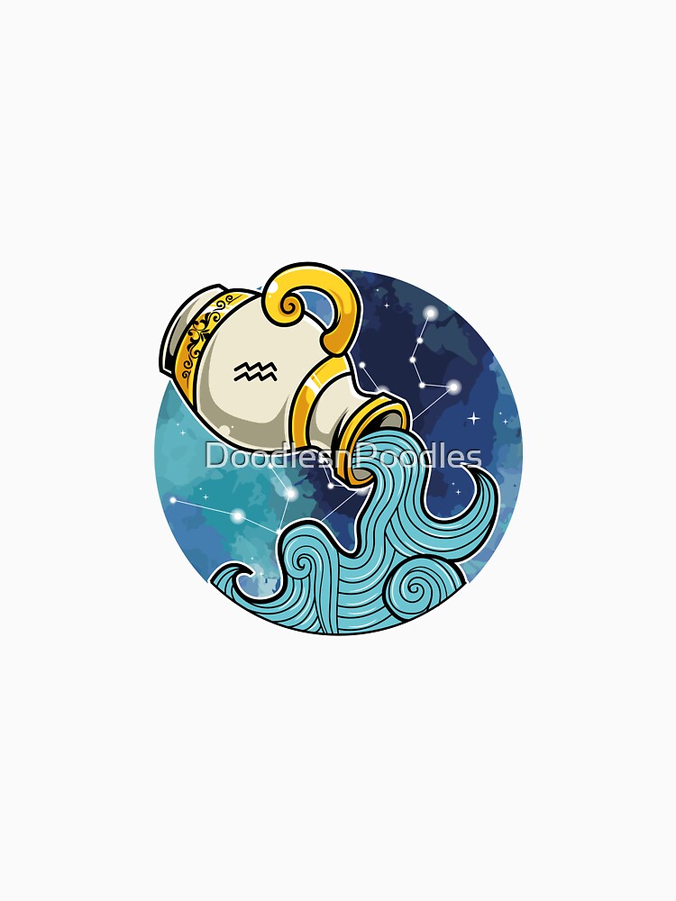 Aquarius zodiac sign illustration by DoodlesnPoodles