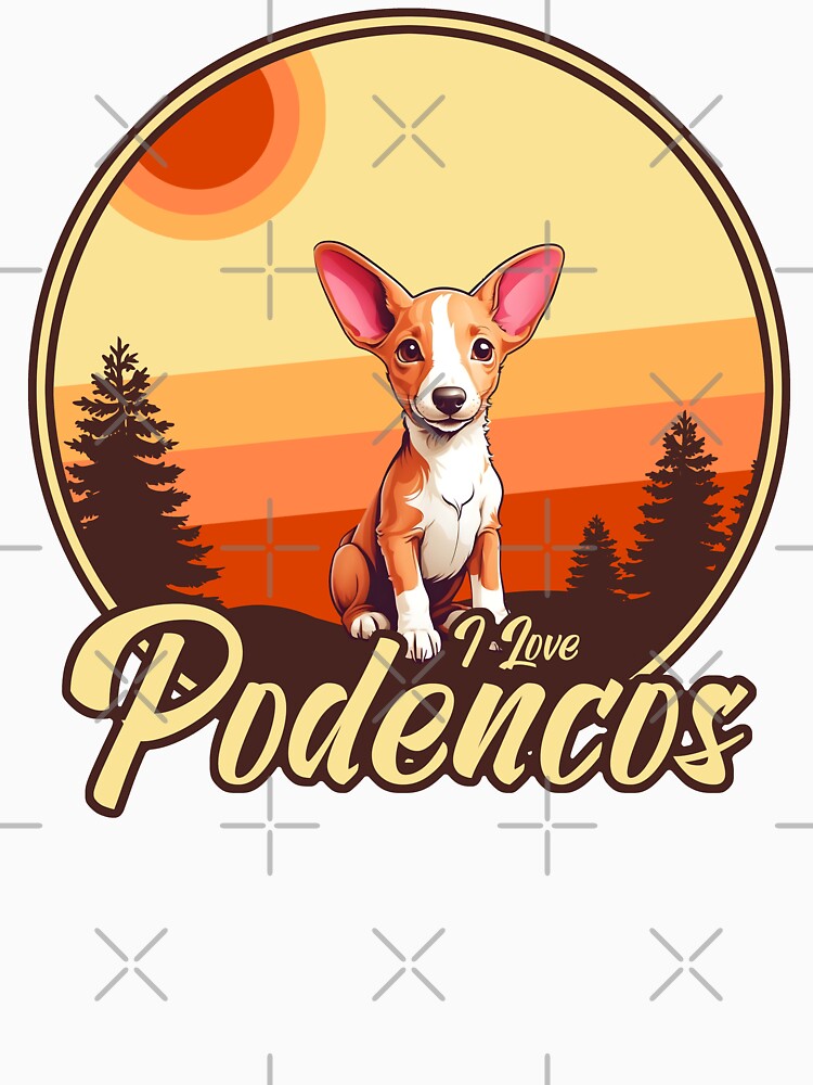 I Love Podencos - Vintage Sunset Design - Podenco Lover by brindled