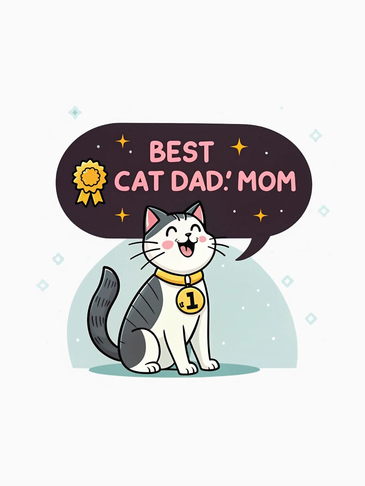 Best Cat Dad Mom - Cute Cat Award Design by Artiviose