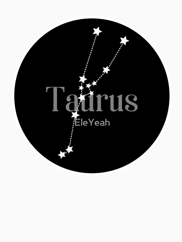 Taurus zodiac constellation (black) by EleYeah