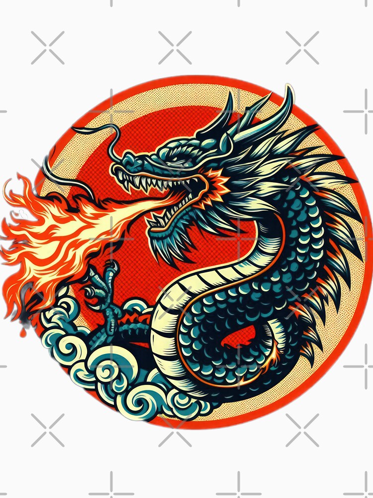 Flaming Clash dragon breathing fire vintage by Expressions-Sel