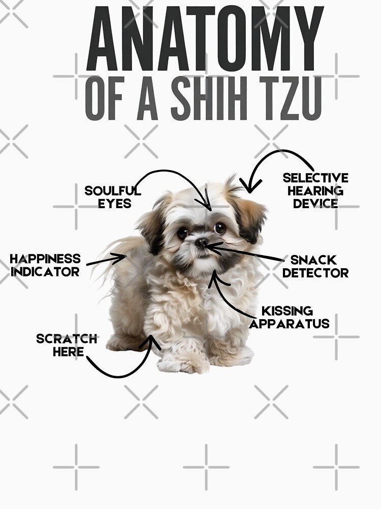 The Anatomy of a Shih Tzu Dog Design by TshirtsOnline-
