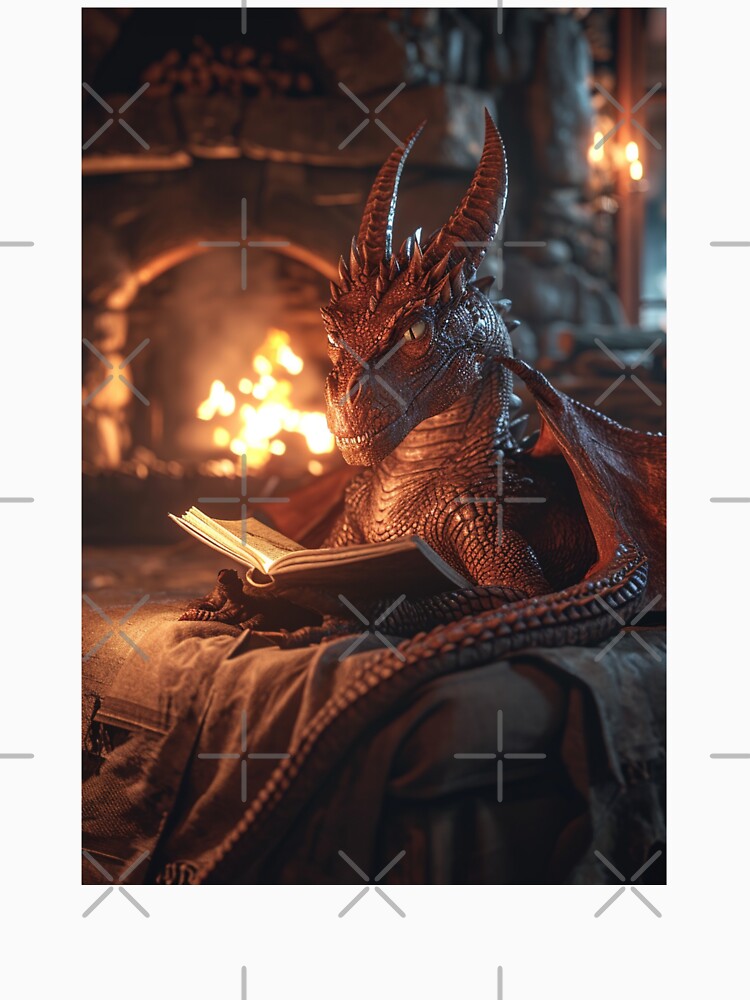 Funny Art Myth Fantasy Folklore Fire Dragon Relaxing C141-2 by MPCFICTION