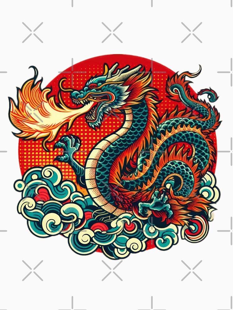 vintage Chinese Flames of the Dragon by Expressions-Sel