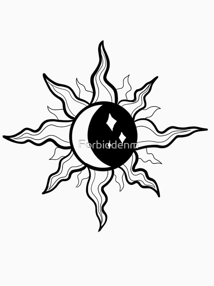 Celestial sun and moon by Forbiddenm