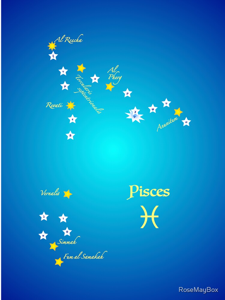 PISCES — Constellation of Pisces by RoseMayBox