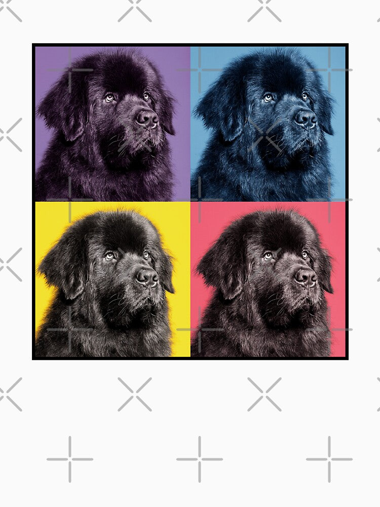 Newfoundland Dog Andy Warhol Style Pop Art by TheAnimalZ00