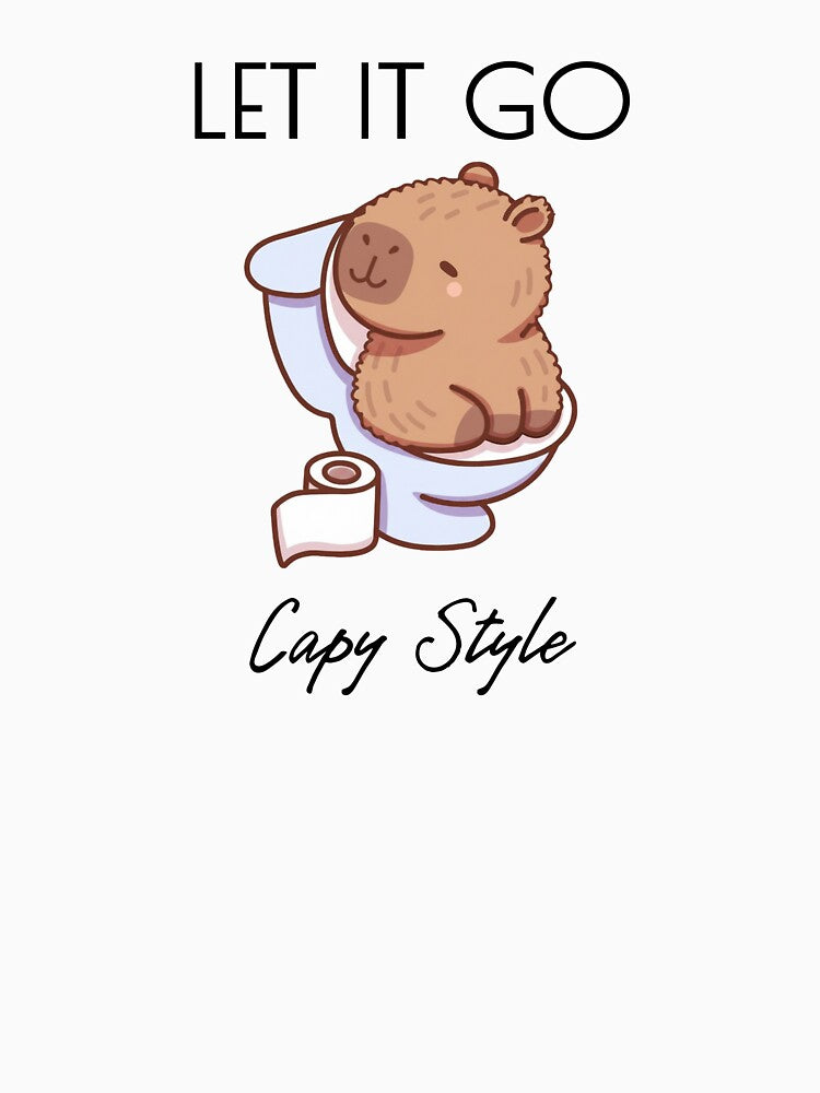 Let It Go Capy Style Funny Logo by logowannawear