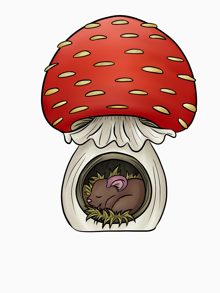 Mouse Asleep in Mushroom by ChronicCrafting