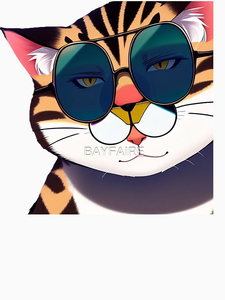 Meme Cat Funny With Sunglasses Sticker by BAYFAIRE