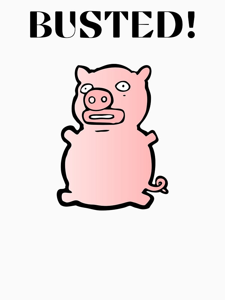 Busted Pig Funny Logo by logowannawear