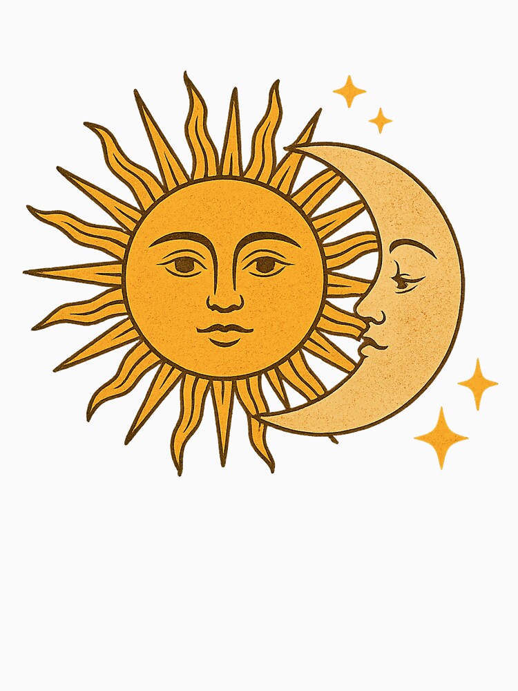 “Celestial Harmony – Sun & Moon Duo” by DailyVibesCo