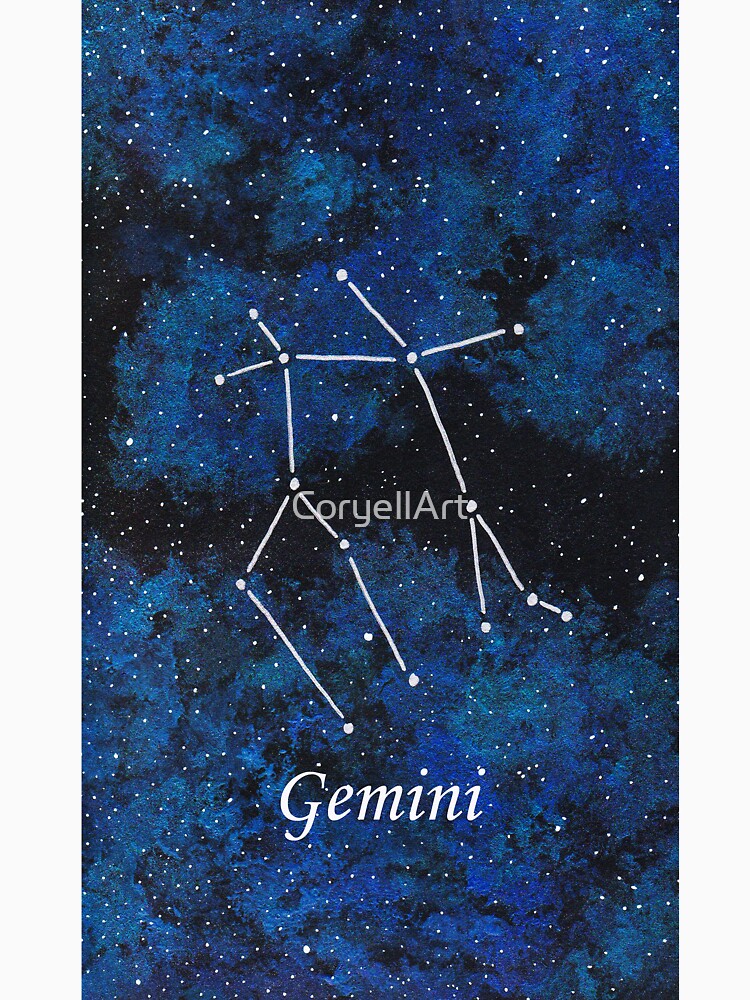 Gemini Zodiac Sign Space Painting by CoryellArt