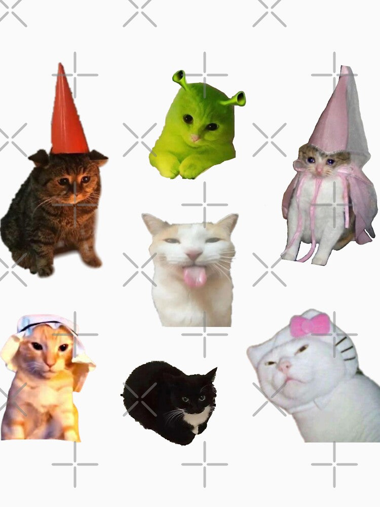 Funny Cat Memes Sticker Bundle of 7 by teaisfantastic
