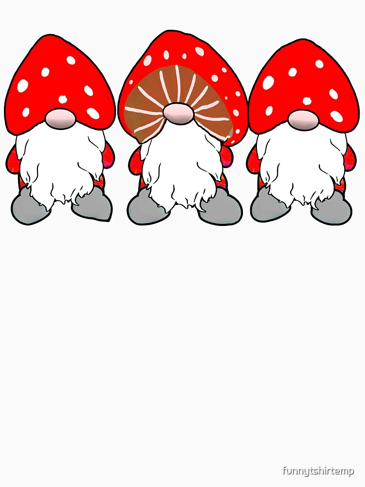 Cute Cottagecore Mushroom Gnomes Toadstools by funnytshirtemp