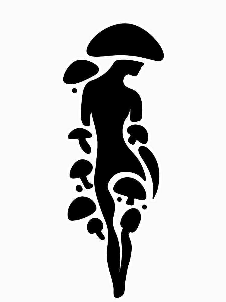 Mushroom Woman Design for Nature Lovers by AnyEve