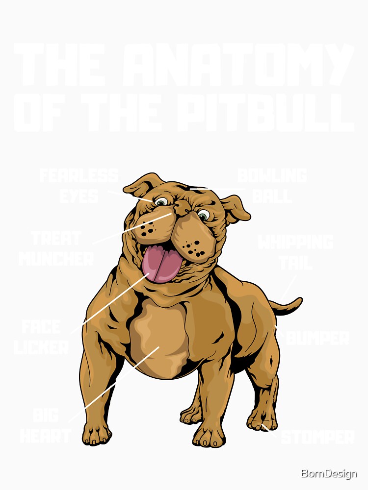 The Anatomy of a Pitbull Funny Pitbull Terrier Doctor by BornDesign