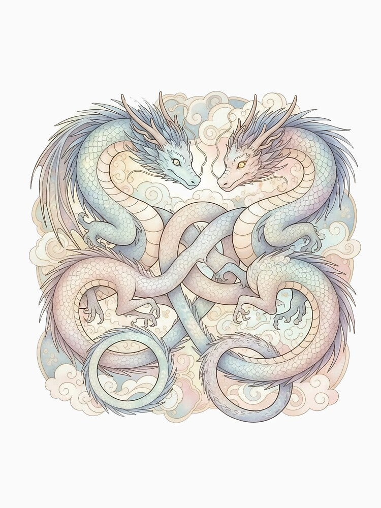 Celestial Dragon Harmony: Fantasy Art by Best-Arch900