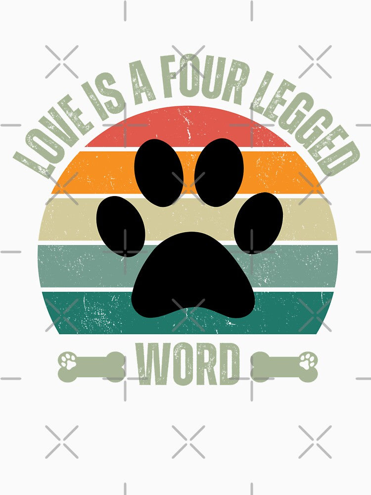 Love is a four legged word retro vintage by Nepaz-Designs