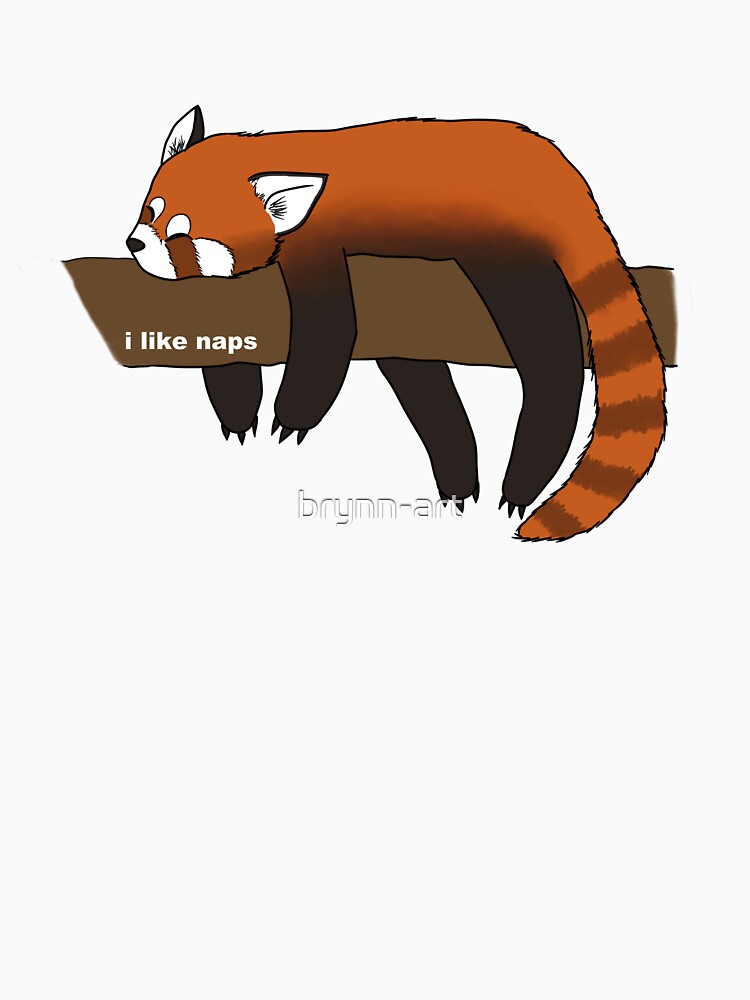 I Like Naps Red Panda by brynn-art