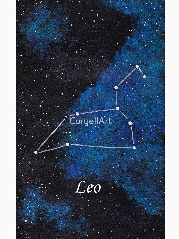 Leo Zodiac Sign Space Painting by CoryellArt