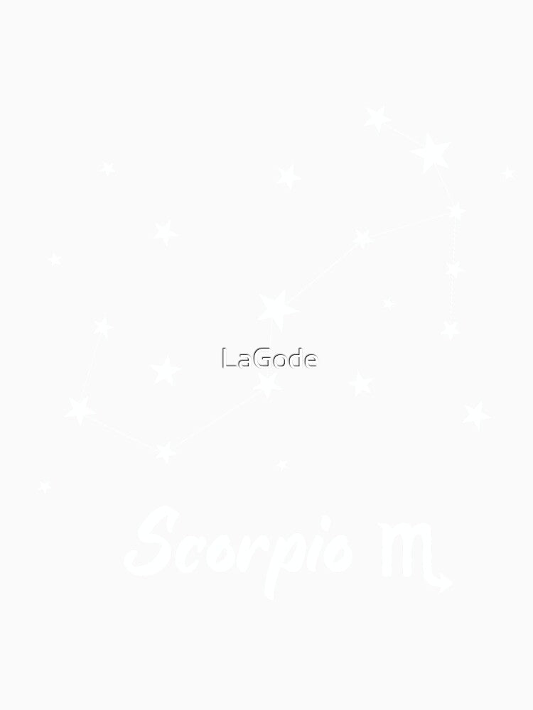 Scorpio Zodiac Star Constellation White Lines by LaGode