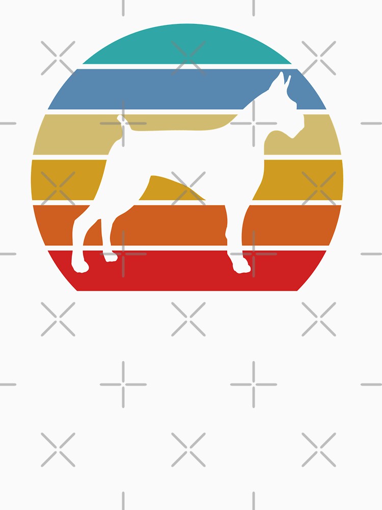 Boxer Dog Retro Sunset by playloud