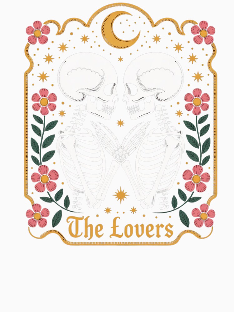 The Lovers – Gothic Skeleton Tarot Card Design – Halloween lover Classic T-Shirt by inkfluenceart