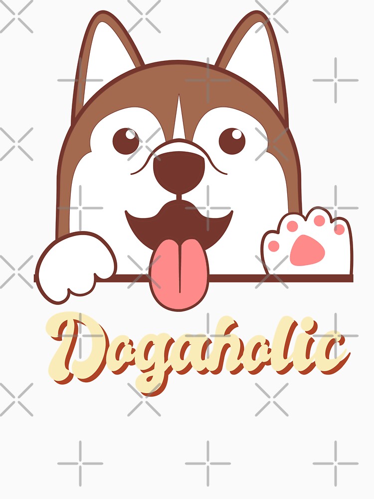 Dogaholic Kawaii Cartoon Puppy Says Hello by Cawaiico