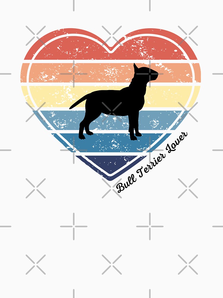 Bull Terrier Lover Retro Sunset Heart 2 by Print-A-Joke