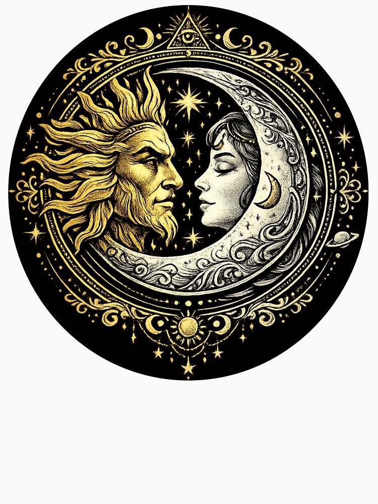 Sun and Moon Celestial Medallion by CyrilloArt