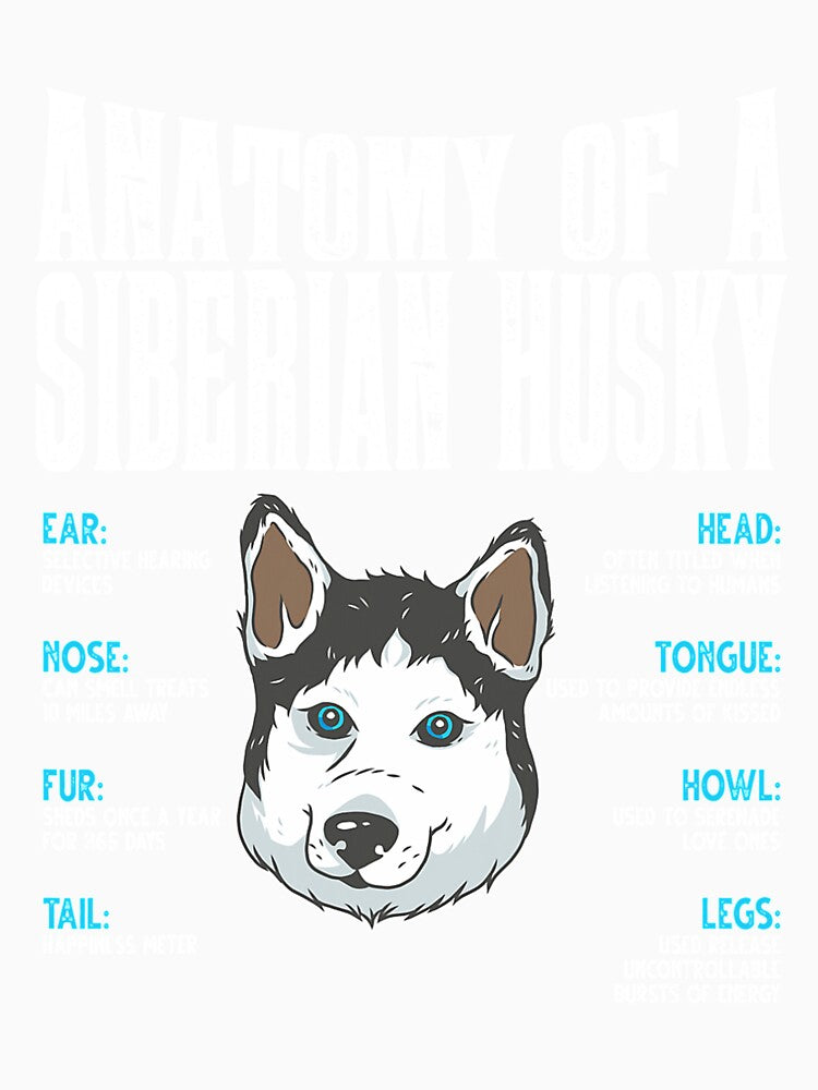 Anatomy of A Husky any Dog lover by NiceStore059
