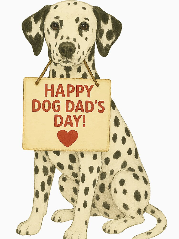 Spotted Love – Dalmatian Dog Dad’s Day Watercolor Tribute by AbstractAnom