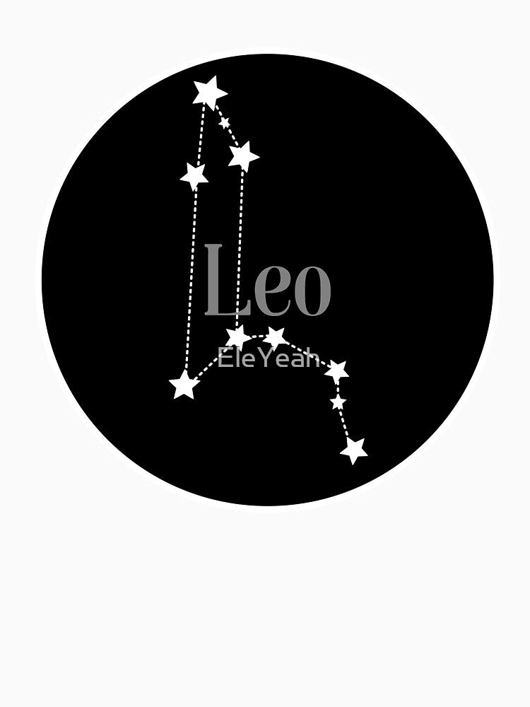 Leo zodiac constellation (black) by EleYeah