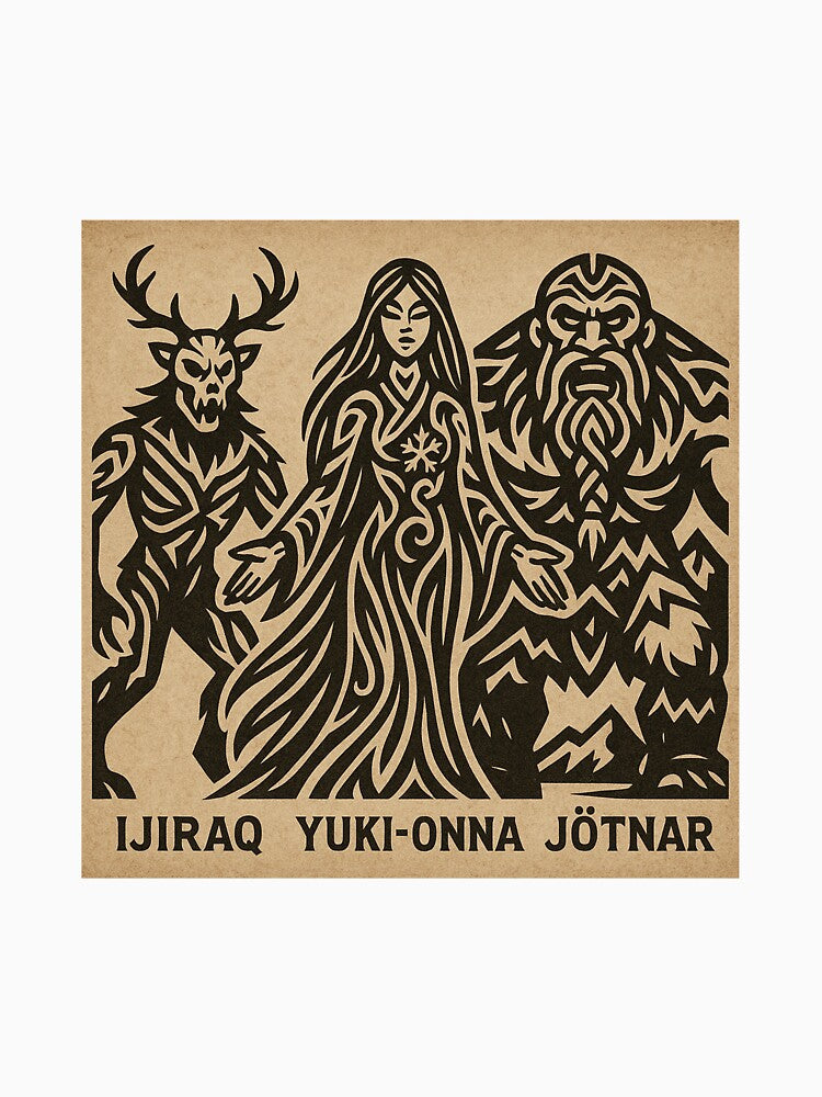 Ijiraq, Yuki-Onna and Jotnar 13 by AIfolklore